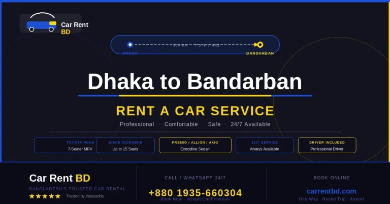 Dhaka to Bandarban Rent a Car