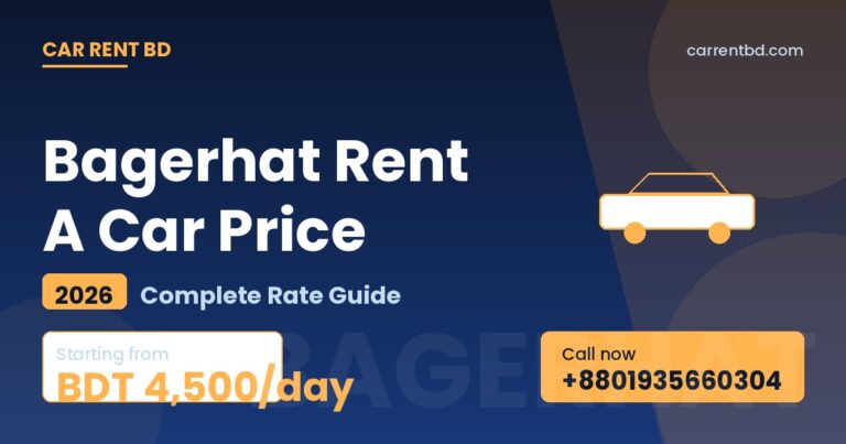Bagerhat Rent A Car Price list — Car Rent BD fleet including sedan, microbus, and SUV ready for Shat Gombuj Mosque, Khan Jahan Ali Shrine tours